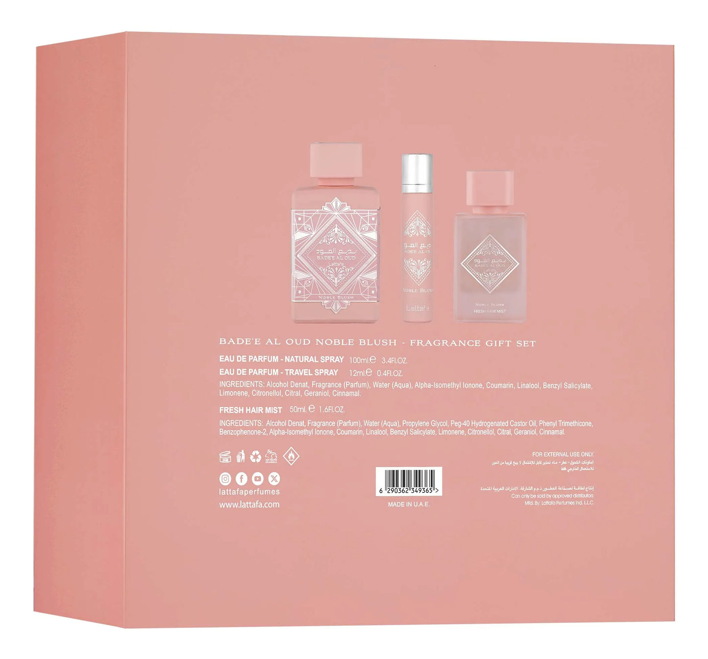 Bade'e al Oud Noble Blush Set Estuche 3 Piezas
