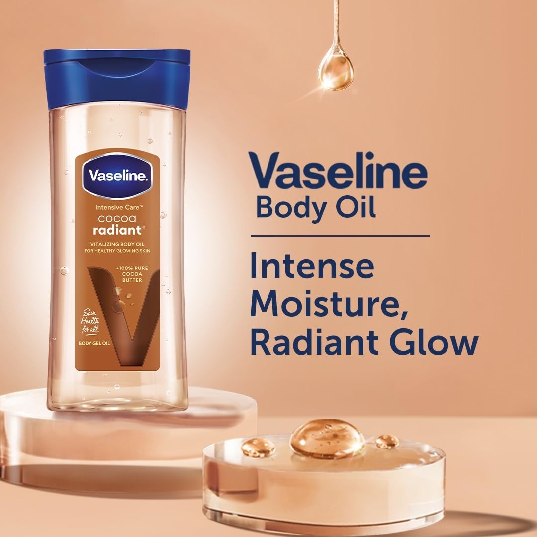 Vaseline Intensive Care Cocoa Radiant for Glowing Skin Body Gel Oil - Aceite Corporal