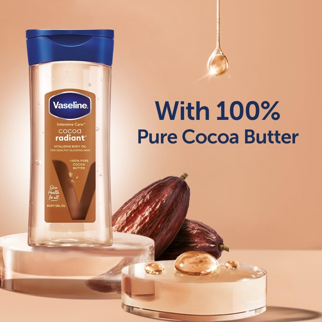 Vaseline Intensive Care Cocoa Radiant for Glowing Skin Body Gel Oil - Aceite Corporal