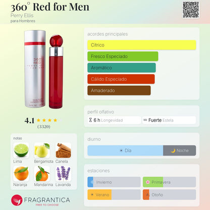 360° Red for Men - 360 Grados Roja Hombre